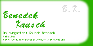 benedek kausch business card